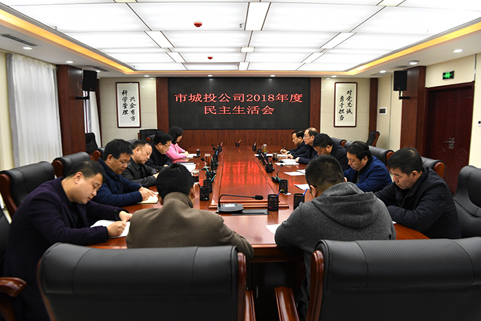 市城投公司领导班子召开2018年度民主生活会